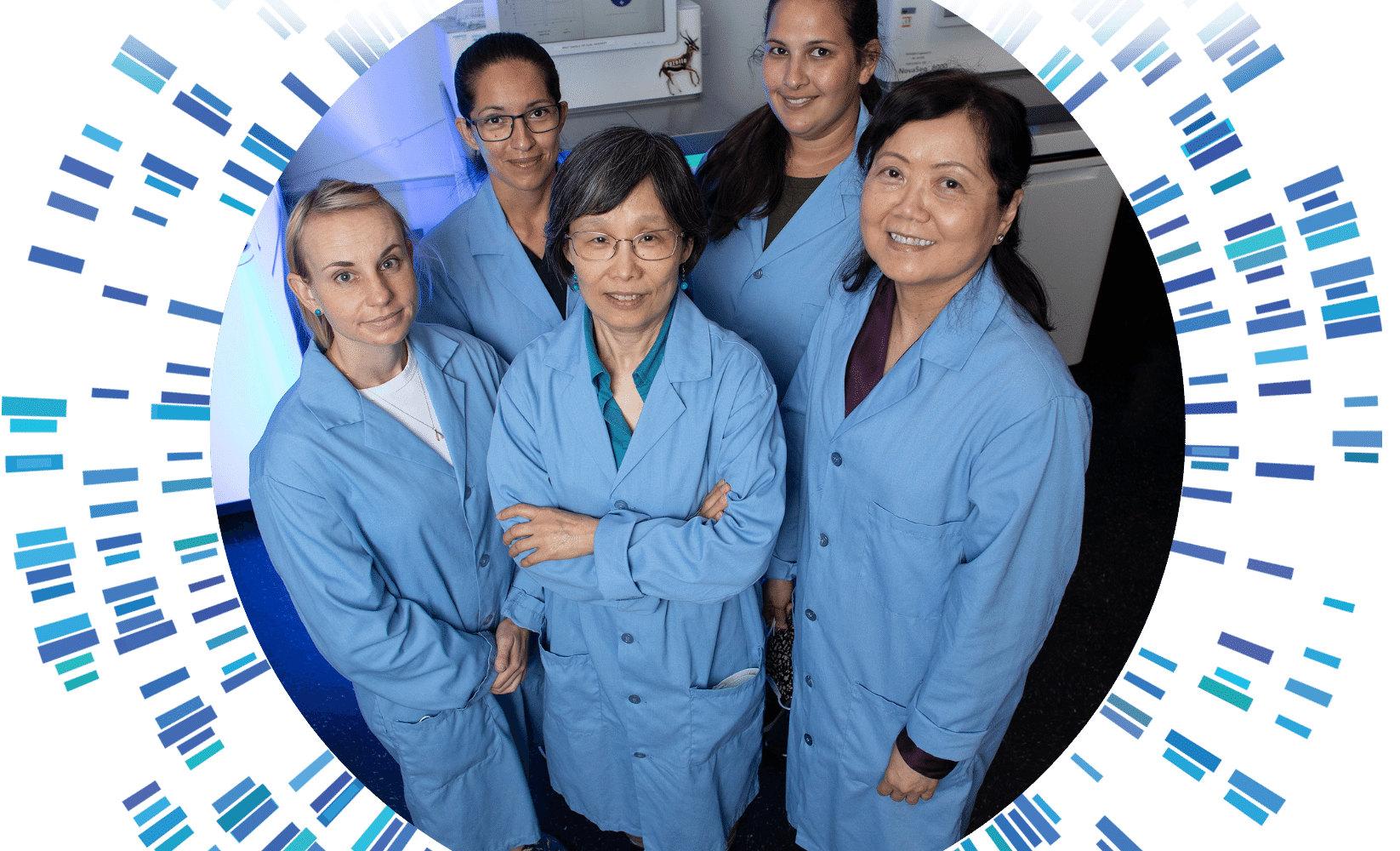 Photo of smiling lab staff