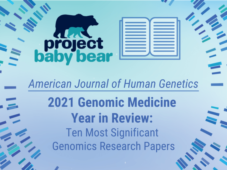 Project Baby Bear included in AJHG Top 10 Genomic Papers for 2021