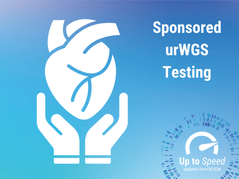 Sponsored urWGS Testing available