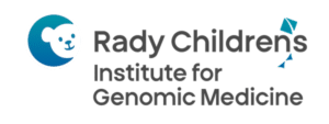 Rady Children's Institute for Genomic Medicine logo featuring kite with a DNA tail
